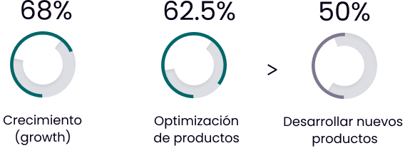 Gráfico mostrando los objetivos principales a potenciar este año